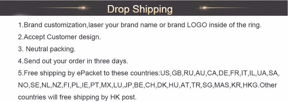 Black tungsten wedding ring with green aluminum 8mm band featuring laser engraving for brand customization, neutral packaging, and free shipping via epacket or hk post to specified countries.