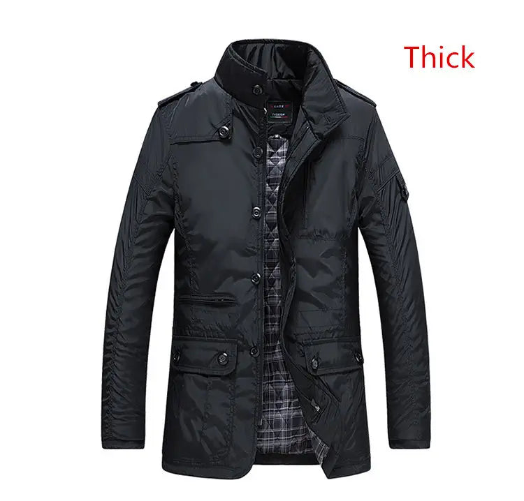 2026 Winter Men Jackets and Coats Leisure Windproof Thick Warm Jacket Men's Long Trench Coat Parka Clothing Drop Shipping