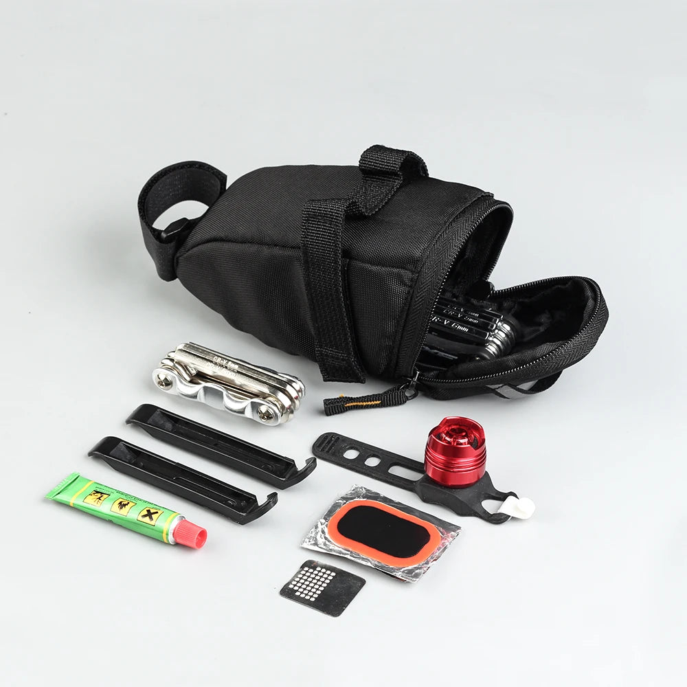 Rhinowalk Bike Saddle Bag Rainproof MTB Mountain Bike Rear Back Under Seat Bag Reflective Tail Bag Seatpost Cycling Accessories