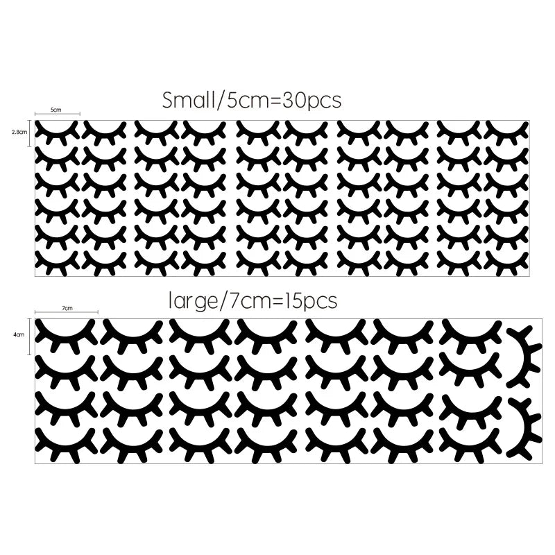 Kids Room Decoration  Eyelash Wall Stickers Cute Baby Room Stickers  Nordic Girl Bedroom Decor