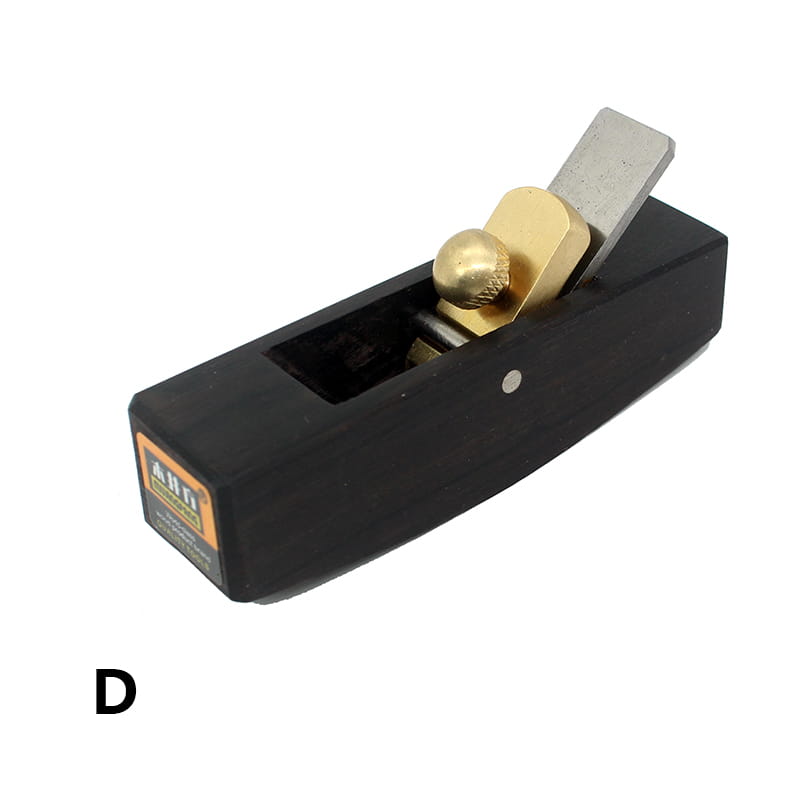 Black wooden block plane with brass knob and silver blade from wood hand planes set ebony woodworking tools for precise wood hand shaping.