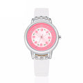 Children Kids Watches Casual Fashion Cute Flowers Students Watch Life Waterproof PU Leather Strap Quartz Wrist Watch For Girl