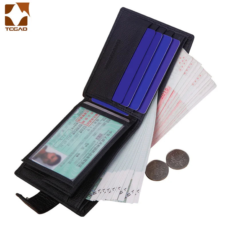 Men's Wallet Made of Genuine Leather Wallet Short Hasp Carteira Masculina Purse 2024 Luxury Male Billetera Hombre Erlek Czdan