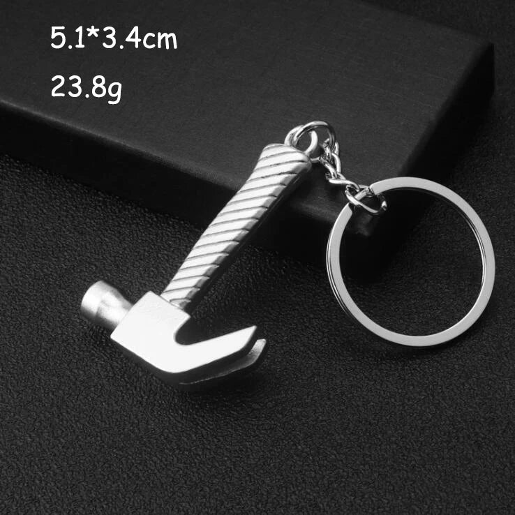 Keychains For Men Car Bag KeyRing Outdoor Combination Tool Portable Mini Utility Pocket Clasp Ruler Hammer Wrench Pliers Shovel
