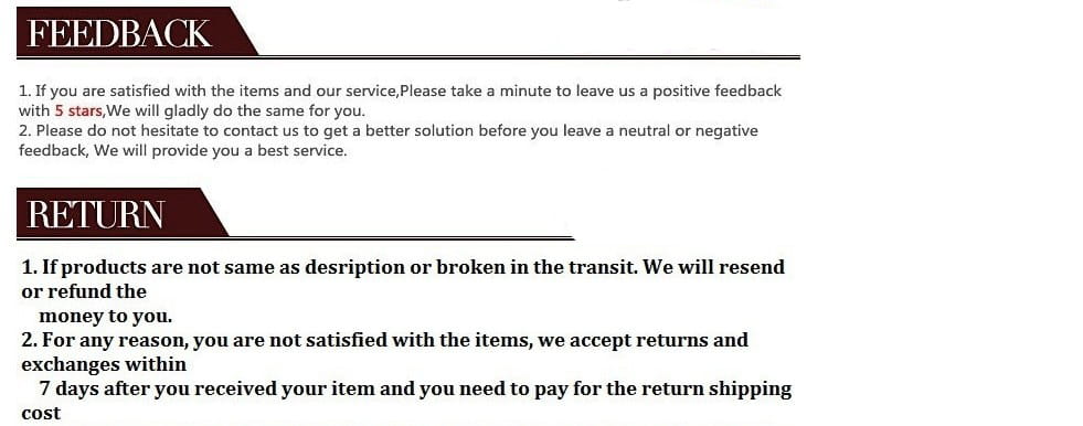black and white text on a plain background detailing customer feedback and return policies for the silver bowknot zircon necklace and earrings set