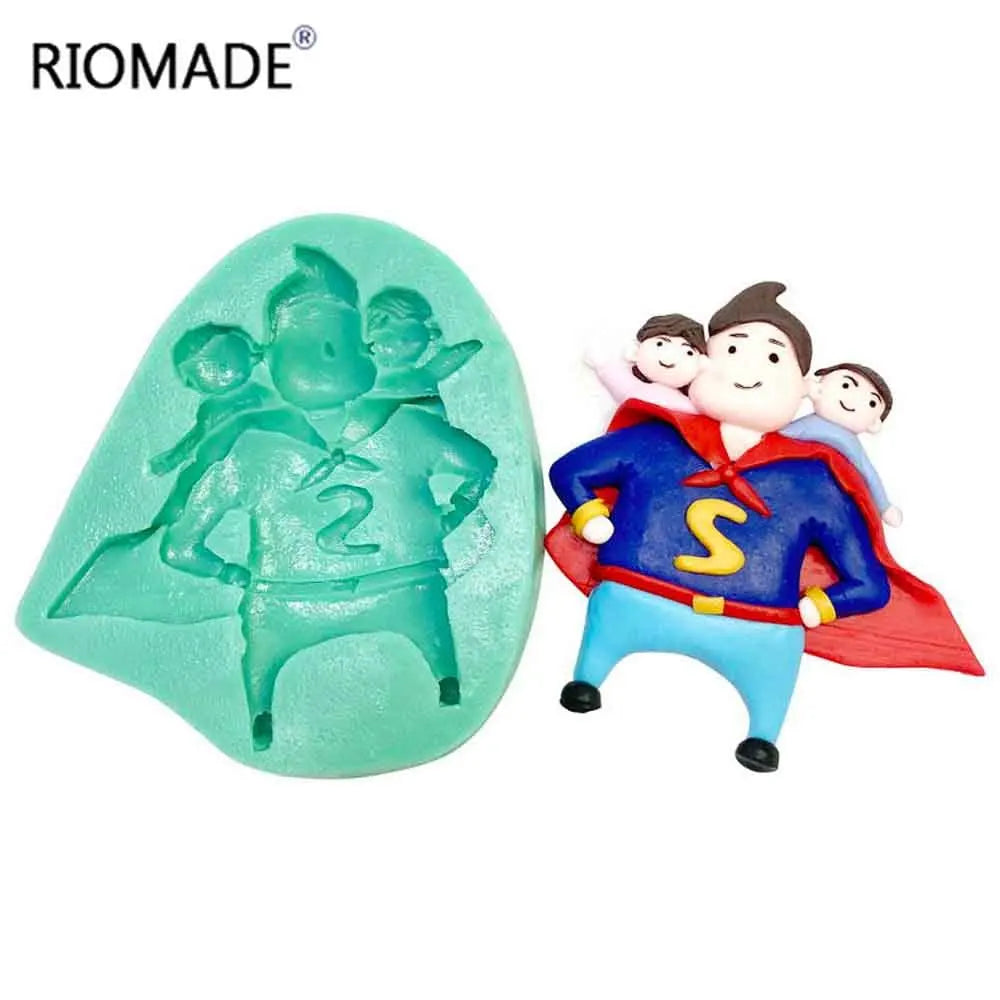 Father's Day Silicone Mold DIY Baking Mousse Biscuits Parent Birthday Insert The Cards Epoxy Mould Fondant Cake Decorating Tools