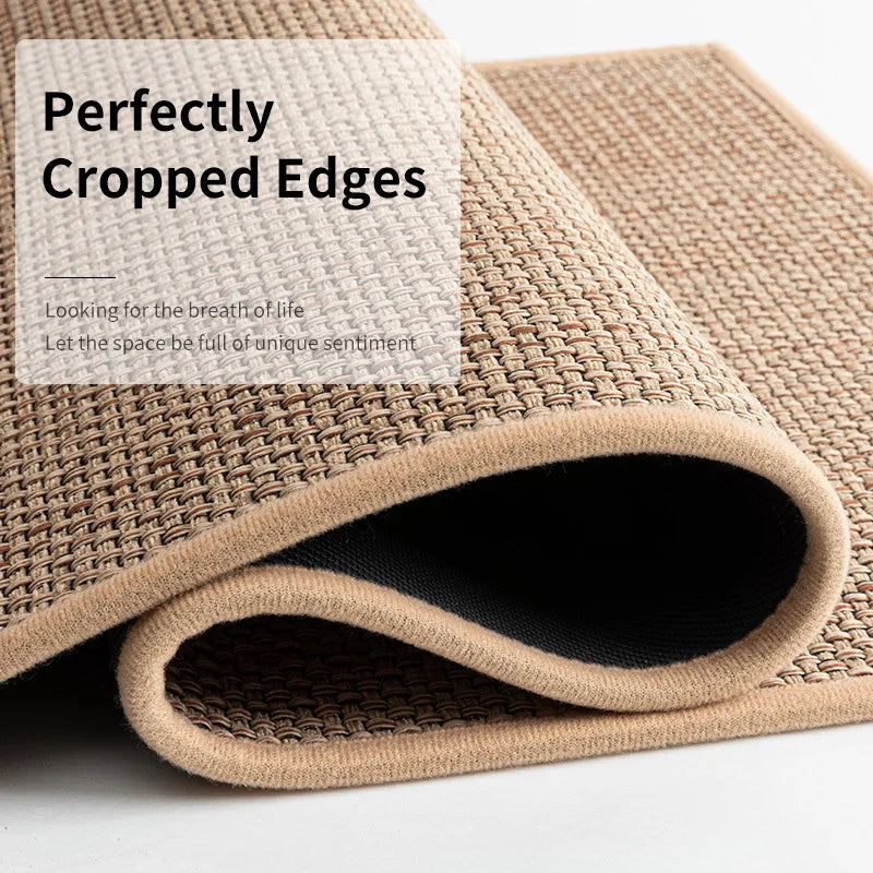 Rug Cotton and Linen Kitchen Mat Carpet Door Mat Rugs For Bedroom Water and 0il Absorbing Non-slip Dirt-resistant Waterproof