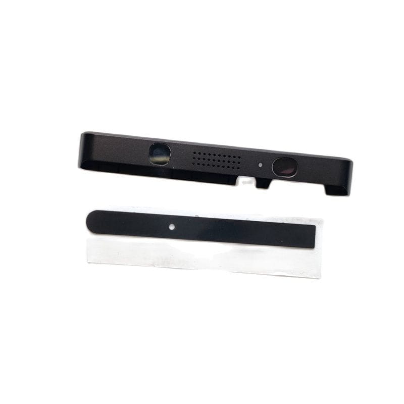 black plastic phone back cover with camera lens and speaker grille for blackberry keyone dtek70 replacement battery cover housing.