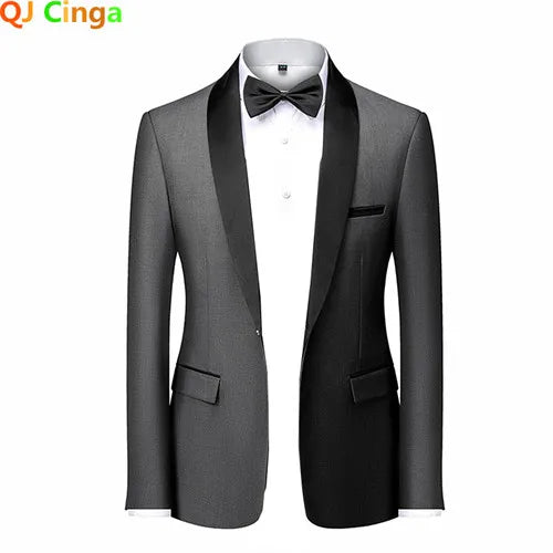 2026 Men's Skinny Terno Masculino, Formal Slim Fit Tuxedo Prom Suit / Male Groom Wedding Blazers High Quality Dress Jacket Coat