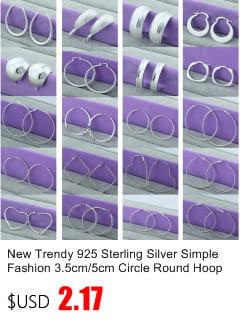 Sterling silver zircon flower hoop earrings featuring simple 3.5cm and 5cm circle round designs in 925 sterling silver.