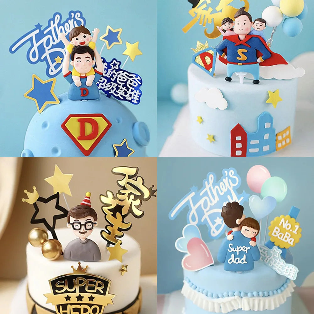 Father's Day Silicone Mold DIY Baking Mousse Biscuits Parent Birthday Insert The Cards Epoxy Mould Fondant Cake Decorating Tools