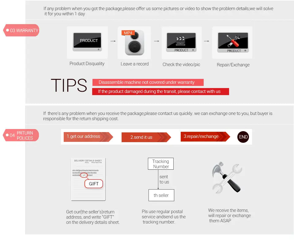 The image shows a customer service guide on the back side of the Ecus Datasheet 2.0 Ecu Repair Software detailing warranty, return policies, and troubleshooting steps.