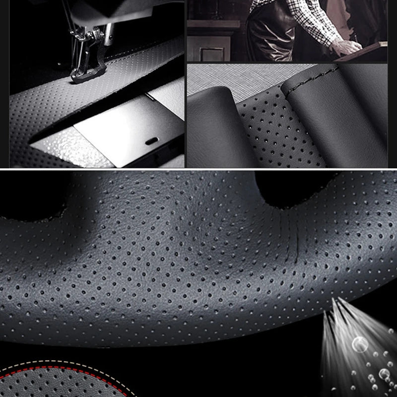 Car Steering Wheel Cover Braid Car Accessories For Audi Audi A3 8P Sportback A4 B8 Avant A5 8T A6 C6 A8 D3 Q7 8R Q5 4L S4 S3