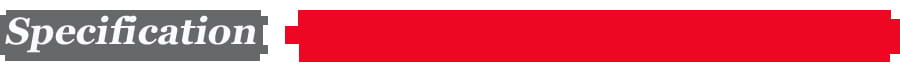 red rectangular bar with gray specification text on the left side of micwl 10 inch wall mounted conference speakers