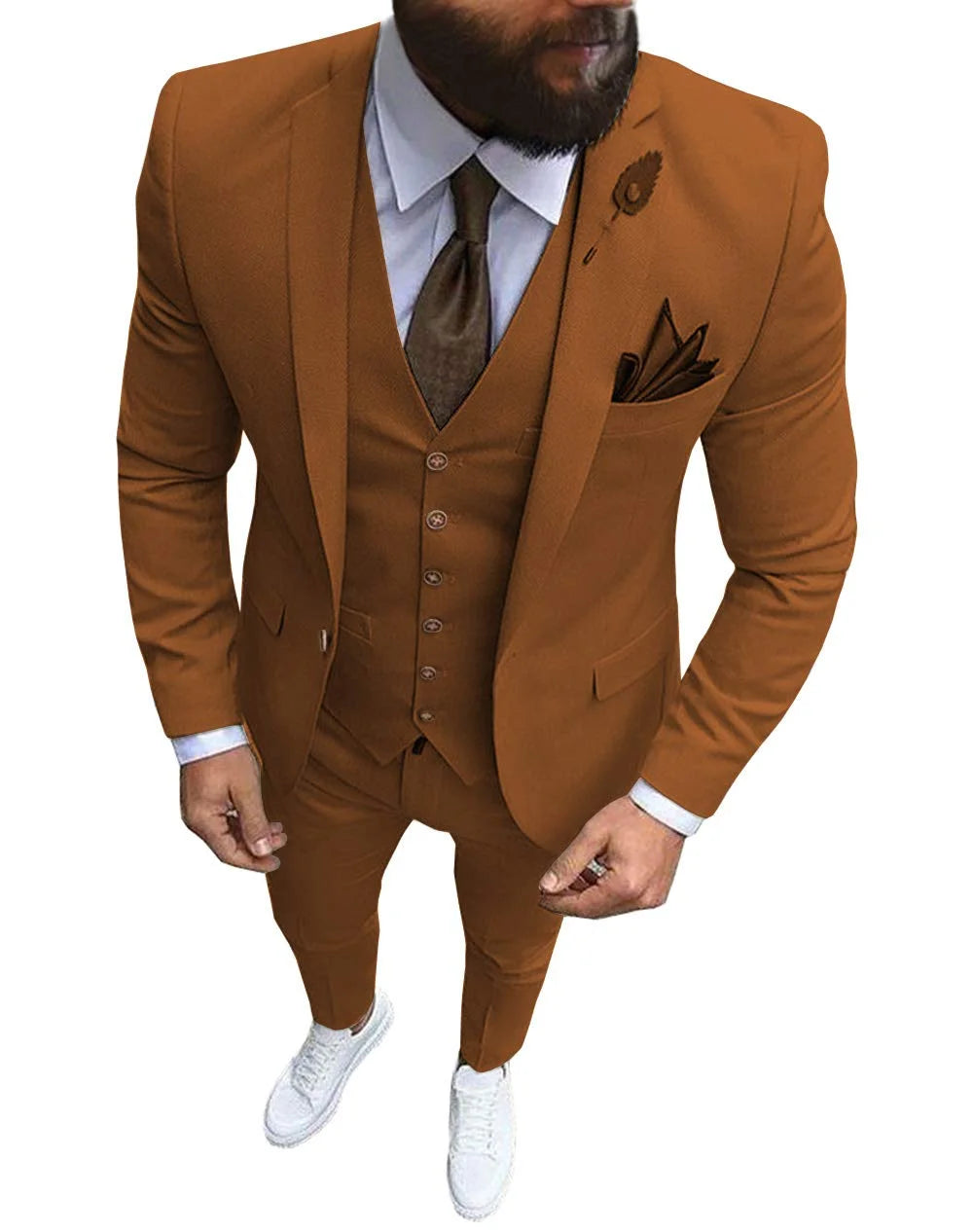 Men's Suits Prom Tuxedo Slim Fit 3 Piece Groom Wedding Suit For Men Custom Blazer Terno Masuclino 3 Pieces (jacket+vest+pant)