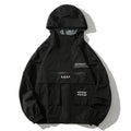 Men's Jacket Techwear High Street Streetwear Black Hoodie Pocket Man Women Couple Spring Autumn Fashion New Water Proof Male Top