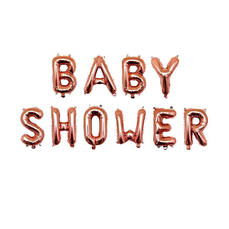 KUKUZHU Baby Shower 16inch Oh Baby Foil Balloons It's Boy Or Girl Gender Reveal Rose Gold Balloons Babyshower Party Supplies Kid