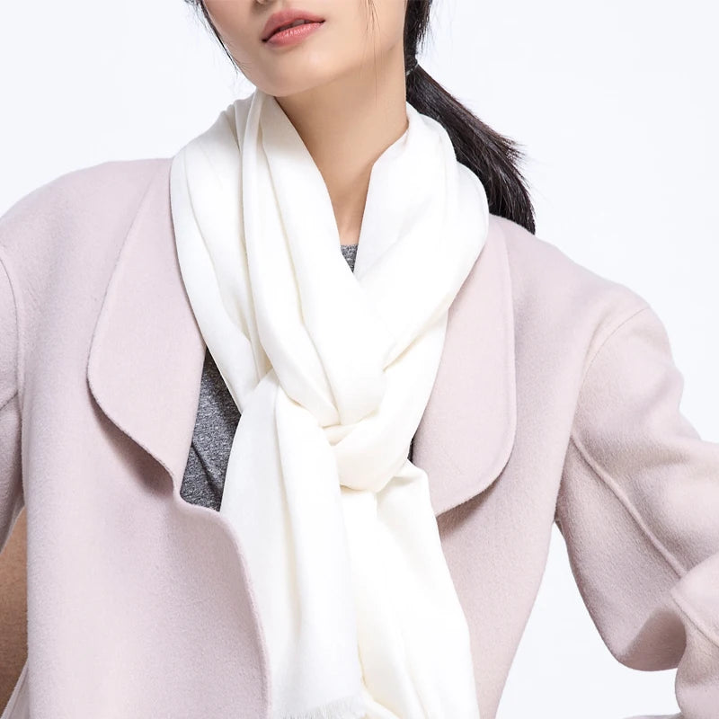Wool Scarf Women winter shawls and wraps luxury brand Fashion scarfs for ladies poncho scarves women 2019 white warp