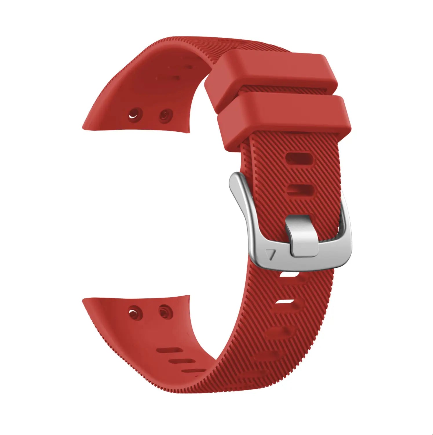 Correa de silicona roja de alta calidad para Garmin Forerunner y Garmin Swim, con hebilla de tono plateado y material durable de alta calidad