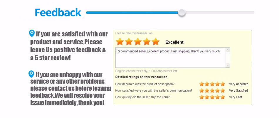five-star excellent feedback box with gold stars and a text field for customer reviews of a rose gold digital watch led touch waterproof.
