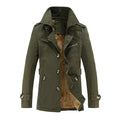 2026 New Winter Trench Men Jacket New Plus Velvet Thicken Coats High Quality Windbreaker Jackets Warm Male Clothes M -5XL