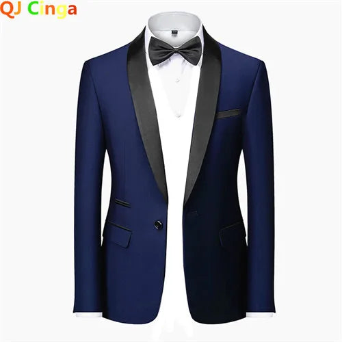 2026 Men's Skinny Terno Masculino, Formal Slim Fit Tuxedo Prom Suit / Male Groom Wedding Blazers High Quality Dress Jacket Coat