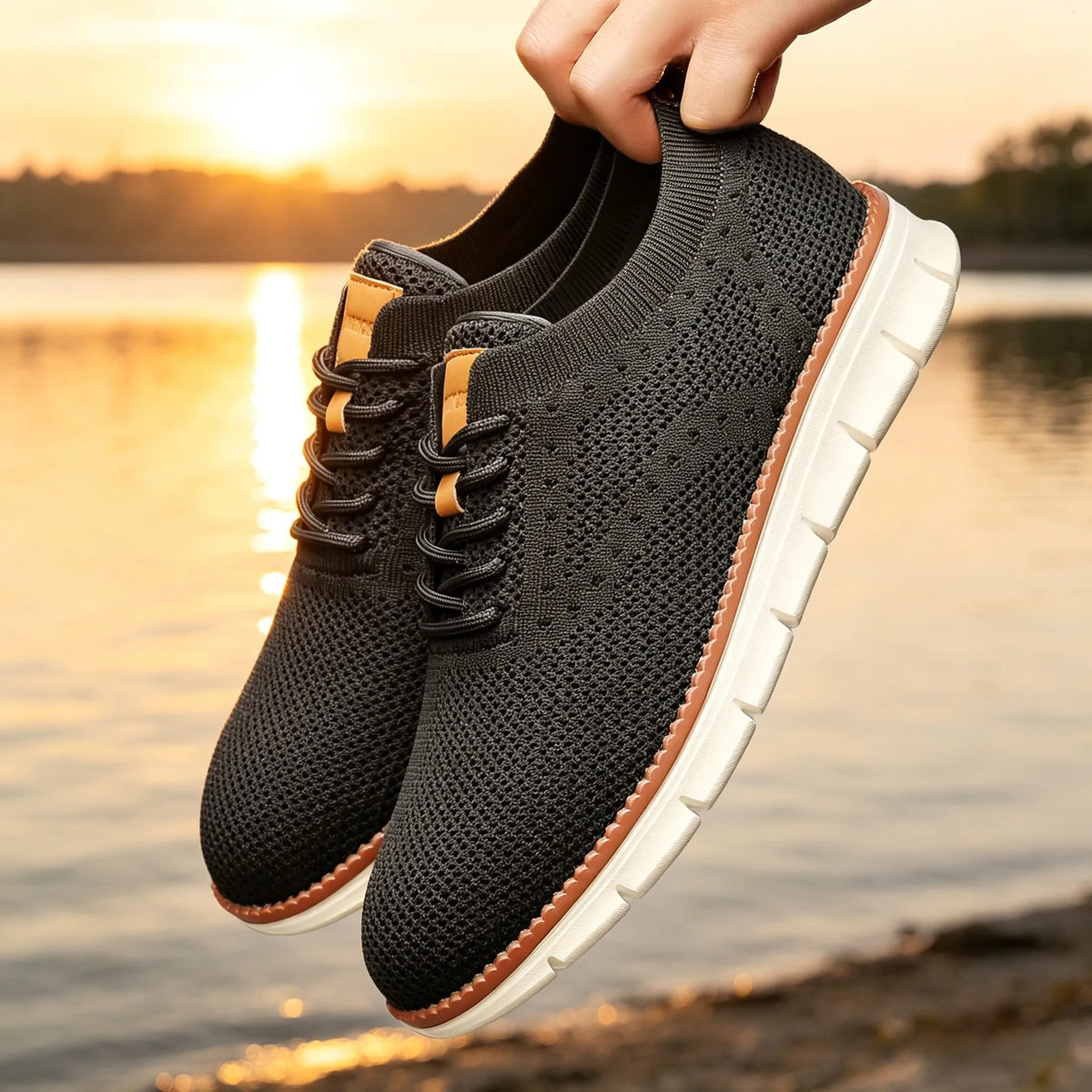 Sneakers Men Casual Shoes Classic Breathable Flats Shoes Loafers Versatile lightweight Walking Trendy Shoes for Men Black White