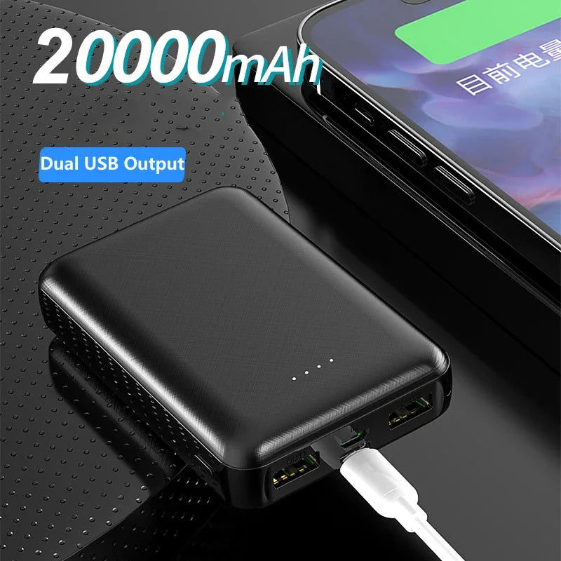 20000mAh Power Bank 5V 2A Dual USB Portable External Battery Pack for Heated Vest Jacket Air Conditioning Clothing Phone Charger