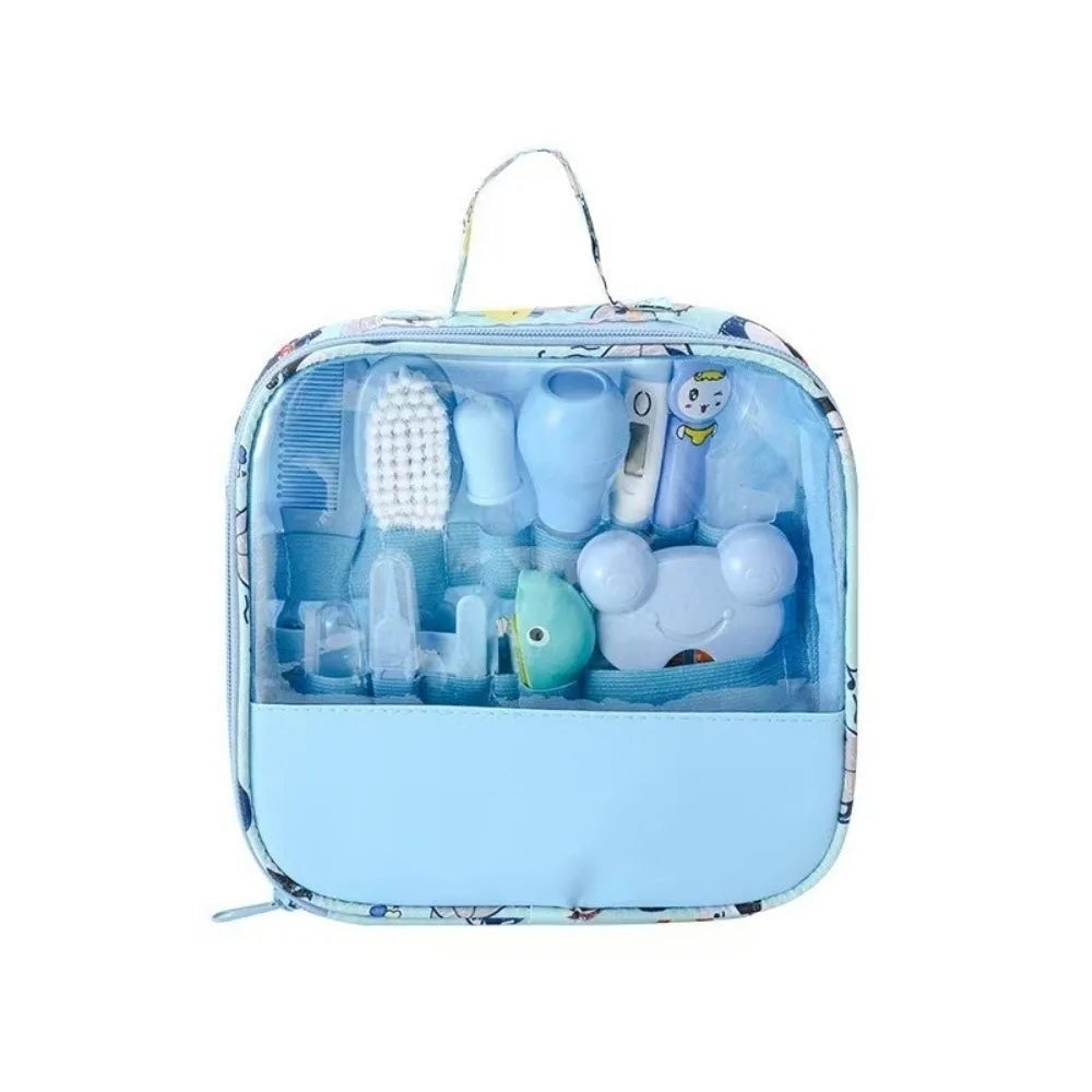 13Pcs/Set Multi-functional Baby Care Kit Nasal Aspirator Hair Wash Brush Newborn Care Essentials Nail Clipper Comb