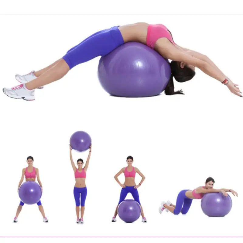 45CM Anti-Burst Yoga Ball Thickened Exercise Ball for Pilates Balance Stability Workout Pregnancy Birthing Physical Therapy