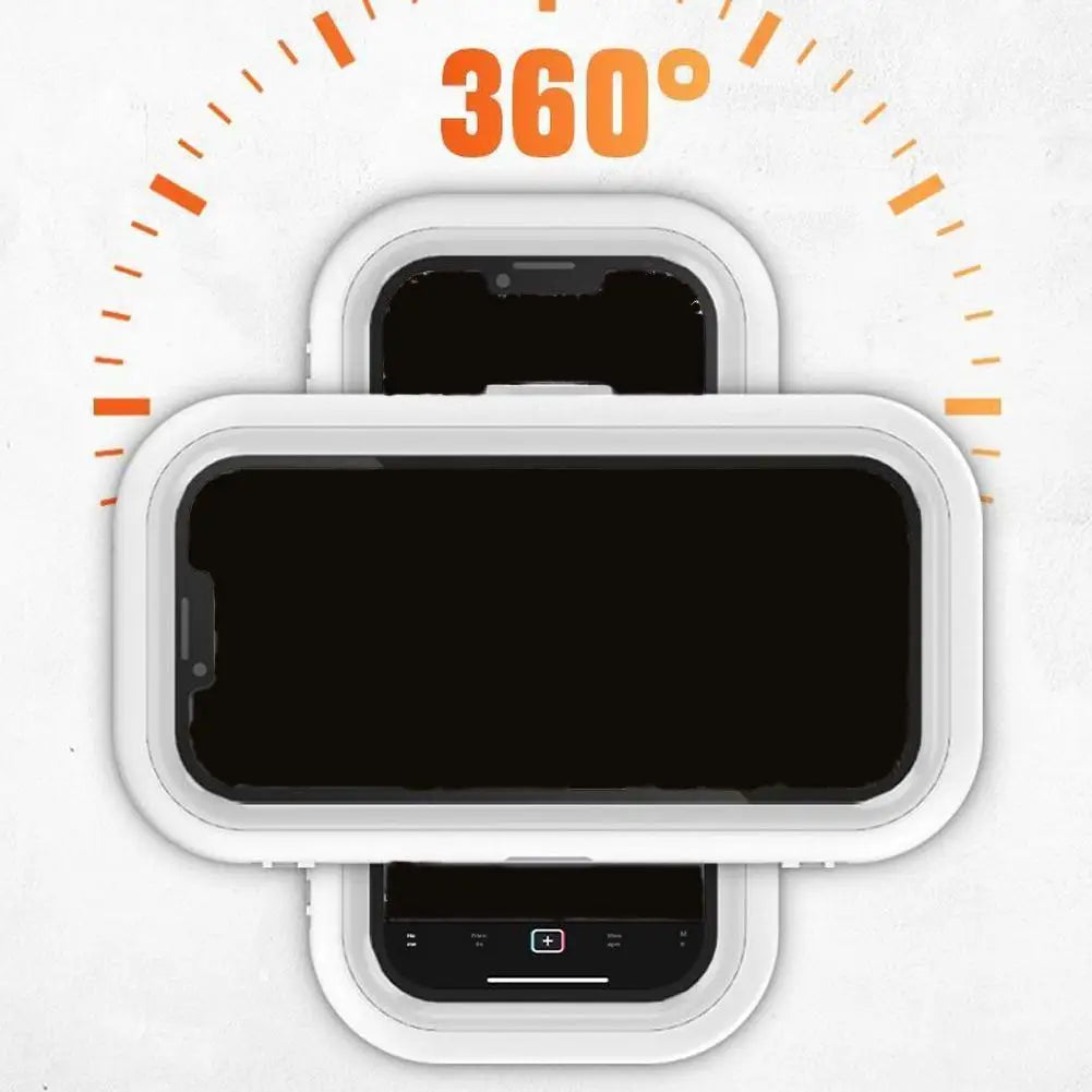 Touch Screen Waterproof Bathroom Phone Holder 360 Degree Rotatable Wall Mount Lazy Phone Case for Bathroom Toilet Drama Watching