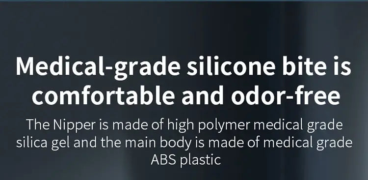 medical-grade silicone bite for the nipper on respiratory trainer lung fitness device made of high polymer medical grade silica gel with an abs plastic main body in white and gray