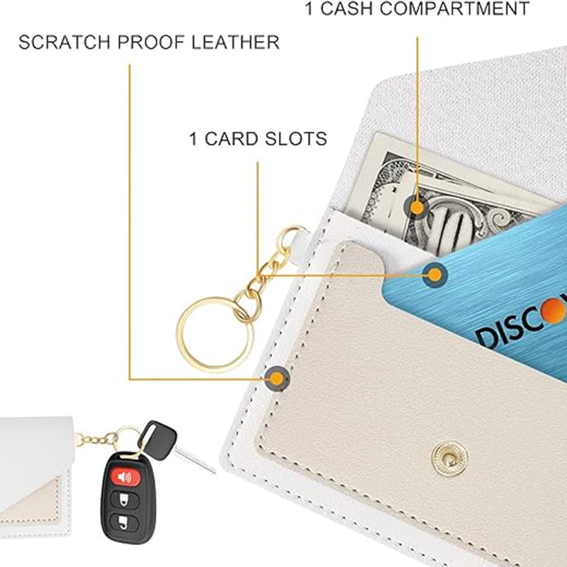 PU Microfiber Leather Wallet Wristlet Carabiner for Keys Universal Creative Car Keys Keychain Luxury Men Women Gifts Accessories