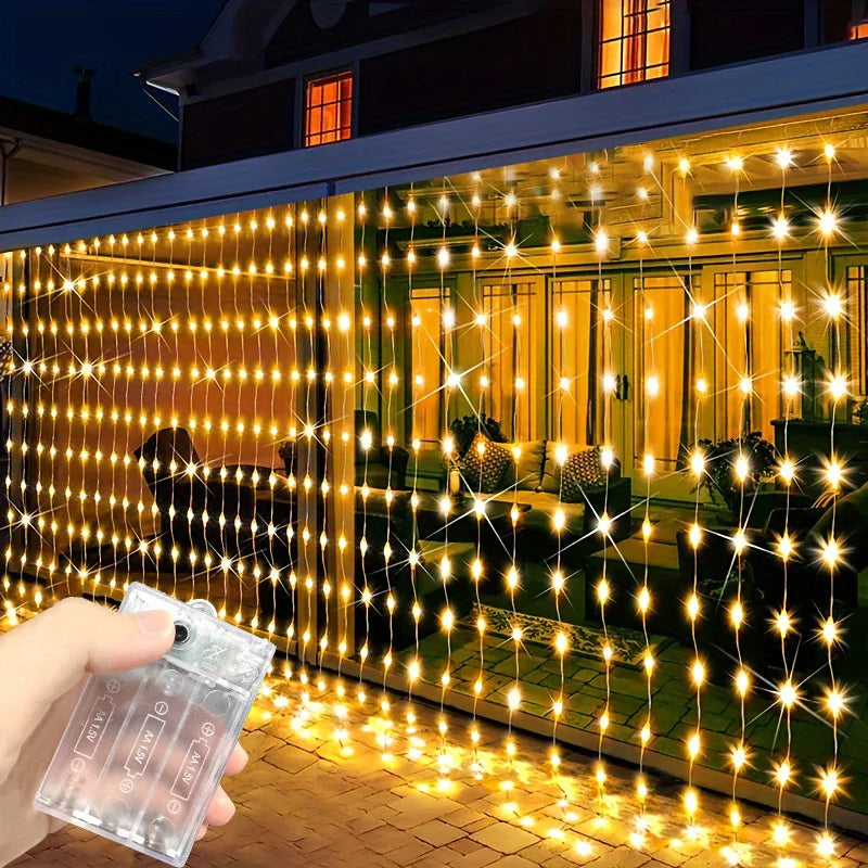 Battery Power Indoor Home Garland Lamp Christmas Decoration for LED Curtain Light String Wedding Party Ornaments New Year