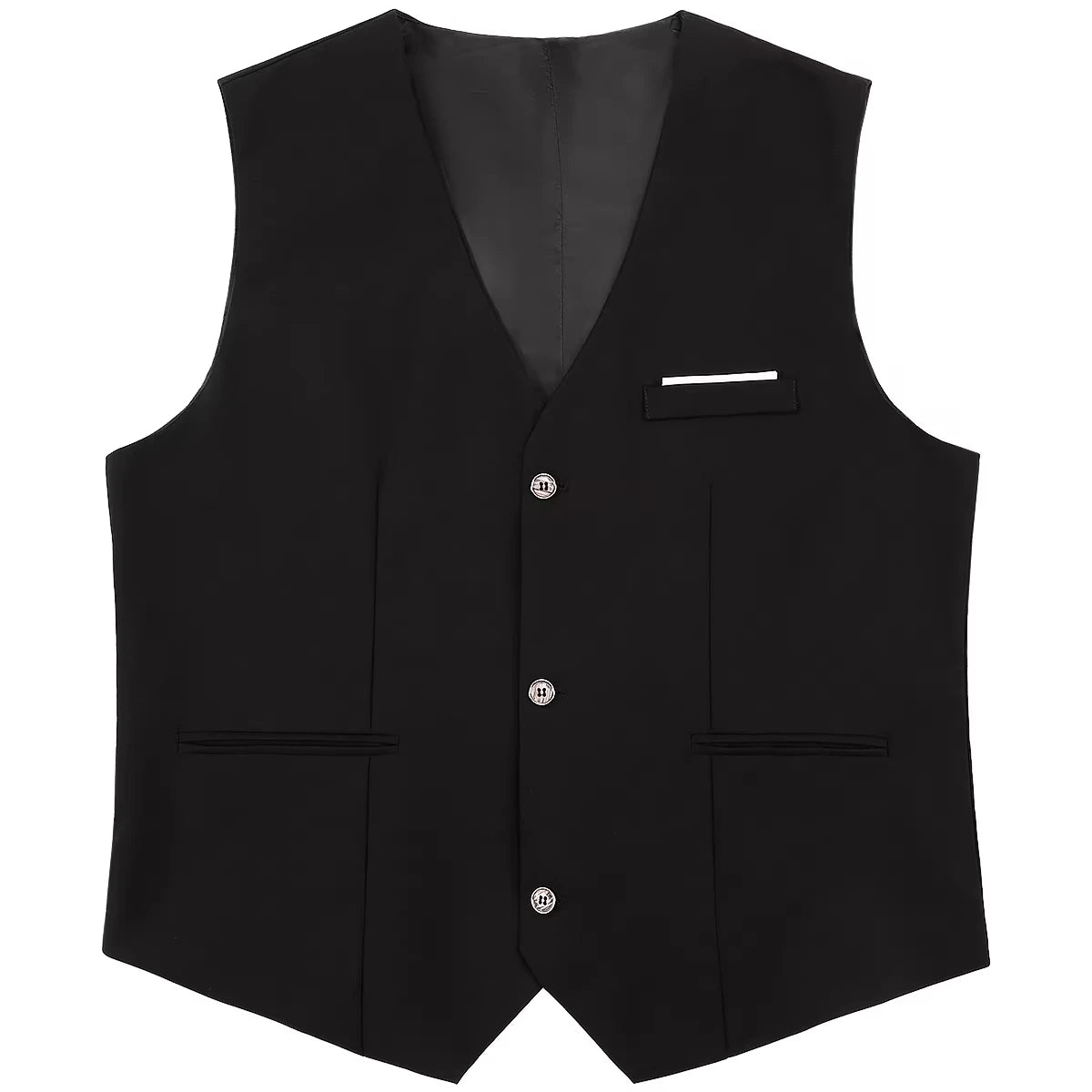 Mens Suit Vest Male Business Formal Wedding Office Birthday Party Outfit Set  Easter Church Jacket Black Waistcoat
