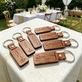 5/20/50Pcs Personalized Engraved Wood Key Chain - Custom Keychain Gift for Home Car Office, Birthday Anniversary Small Business
