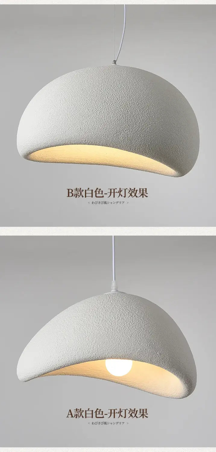 luminaria colgante blanca con cúpula texturizada y brillo cálido, vista desde abajo, diseñada para luminarias colgantes de sala y comedor