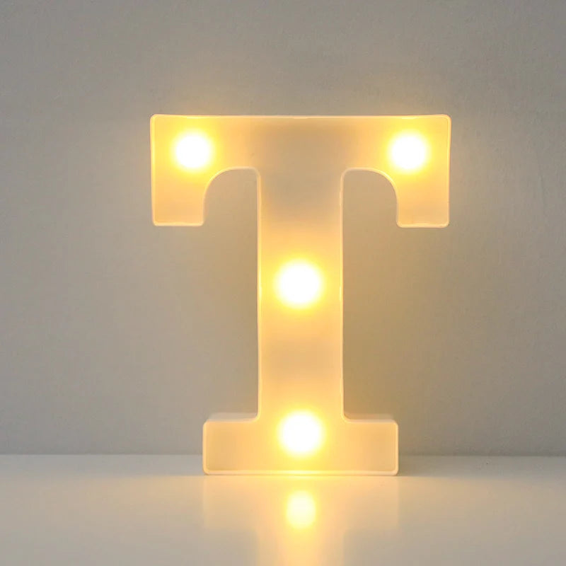 Alphabet LED Letter Lights Luminous Number Lamp Battery Night Light for Wedding Birthday Christmas Party  Home Decoration