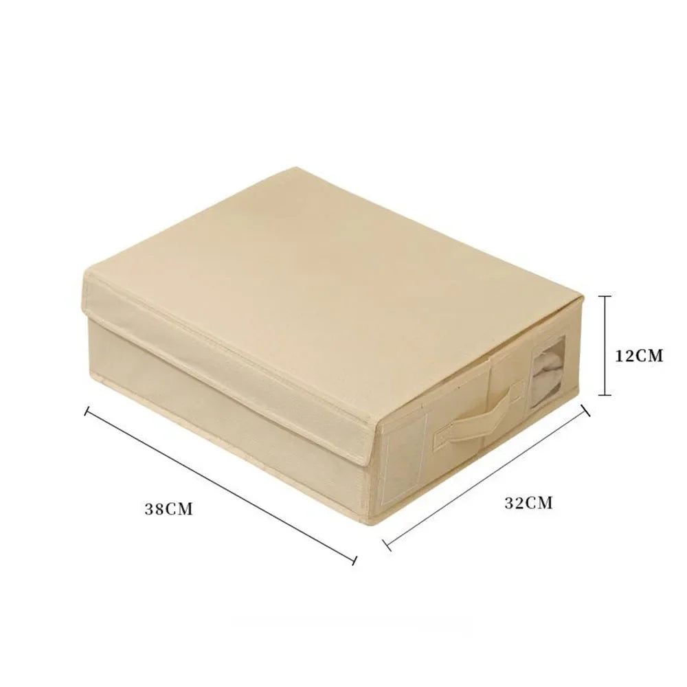 Bedding Sheet Storage Box Foldable Dustproof Stackable Space Saving Closet for Travel Bedding Quilts Towels Clothing Organizer