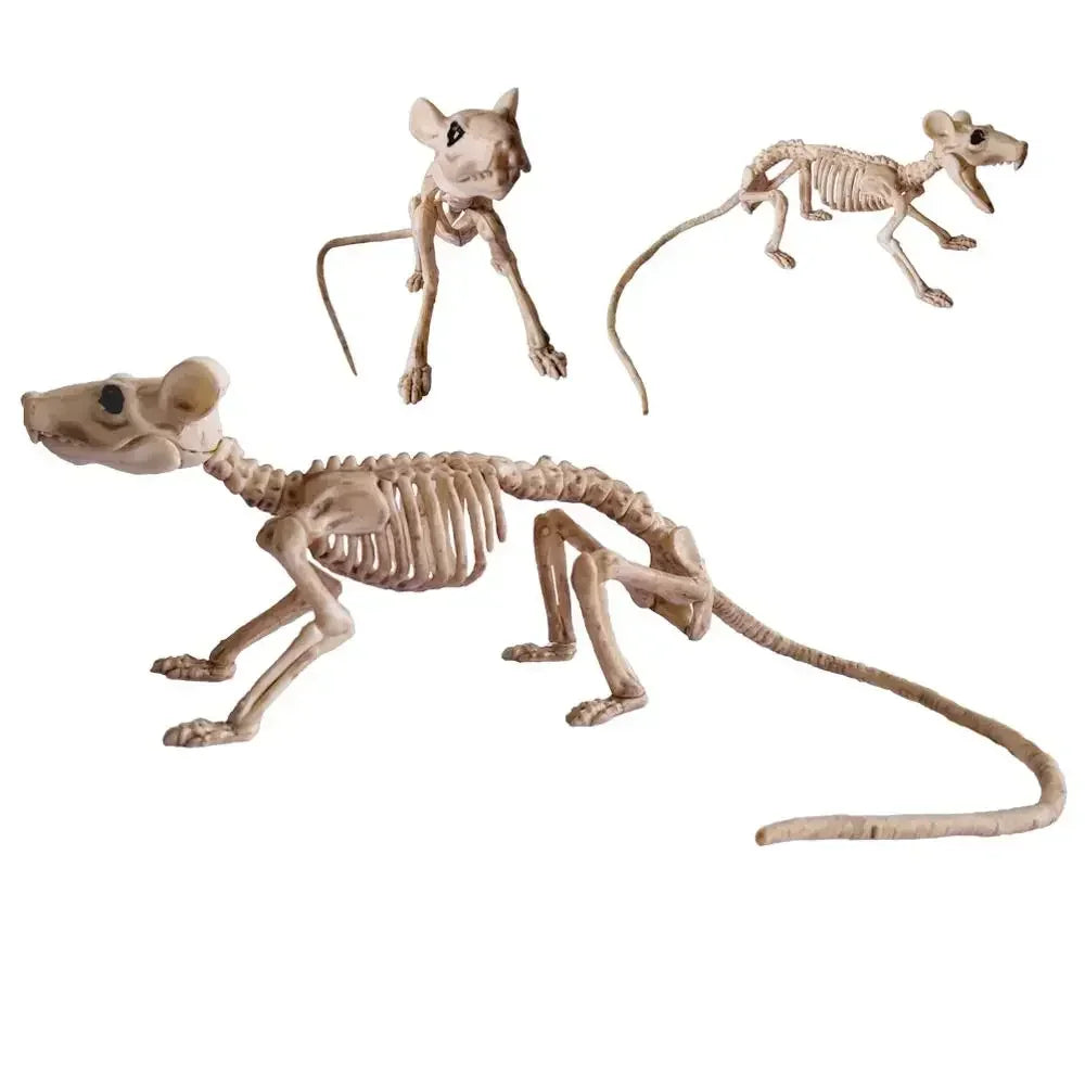 Halloween Decorations-Realistic Skeleton Props with Bats and Scorpions,Plastic Animal Bones for Haunted Houses,Bars,and Pranks