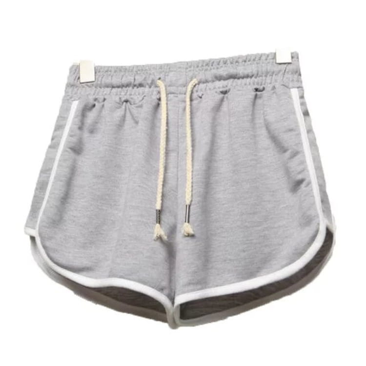 Men athletic shorts 3-pack featuring gray athletic shorts with white trim and a drawstring waistband designed for running and training.