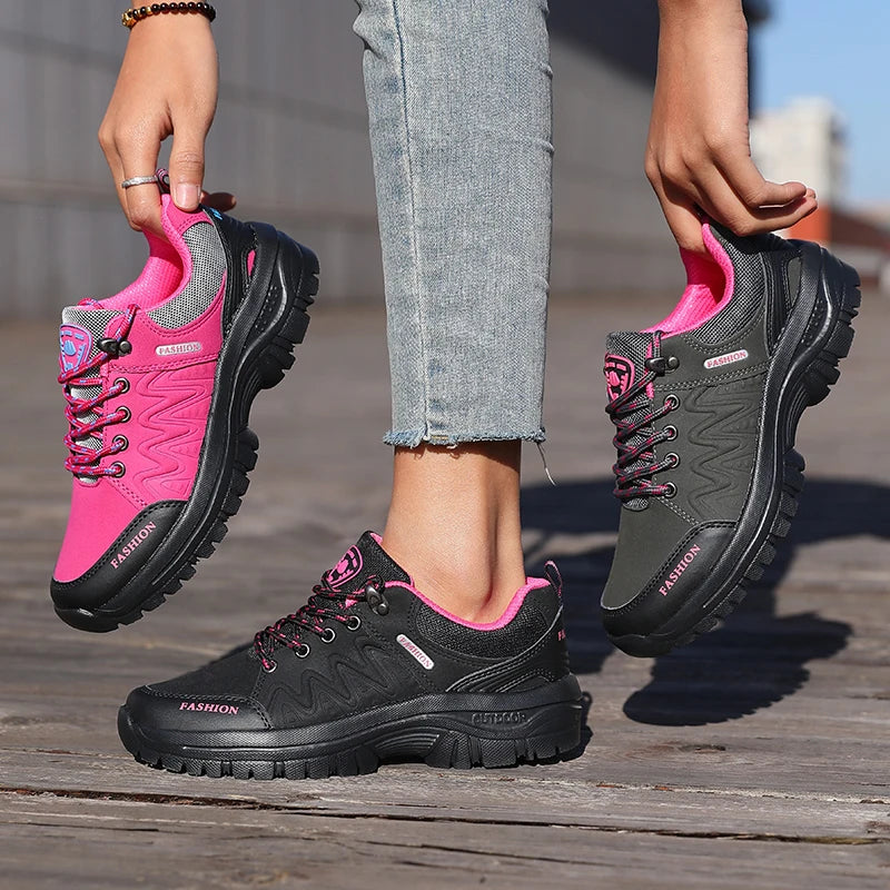 Women's Outdoor Hiking Shoes Non-slip Wear-resistant Breathable Trekking Shoes Lightweight Casual Sneakers for Camping Climbing