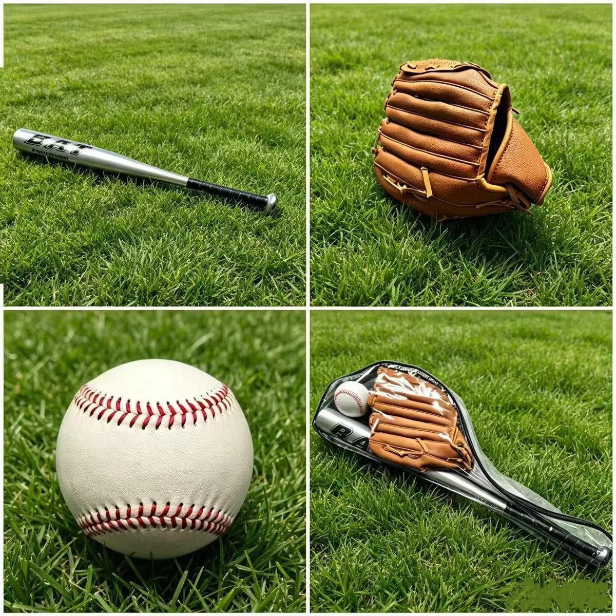 3 In 1 Baseball Set for Beginners,Baseball Bat/Baseball Glove/Soft Baseball Balls,Outdoor Backyard Training Sports Kit,Gift