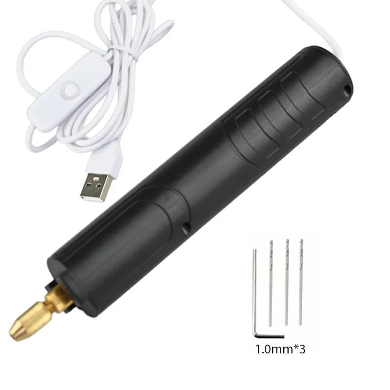 Handheld Mini Electric Drill DIY Electric USB Electric Drill Tools For Epoxy Resin Jewelry Making Wood Craft Engraving Pen Tool