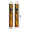 Graduation Porch Banner, Blue Gold Grad Cap & Star Curtain for Class of 2026 Graduation Party Front Door Decor