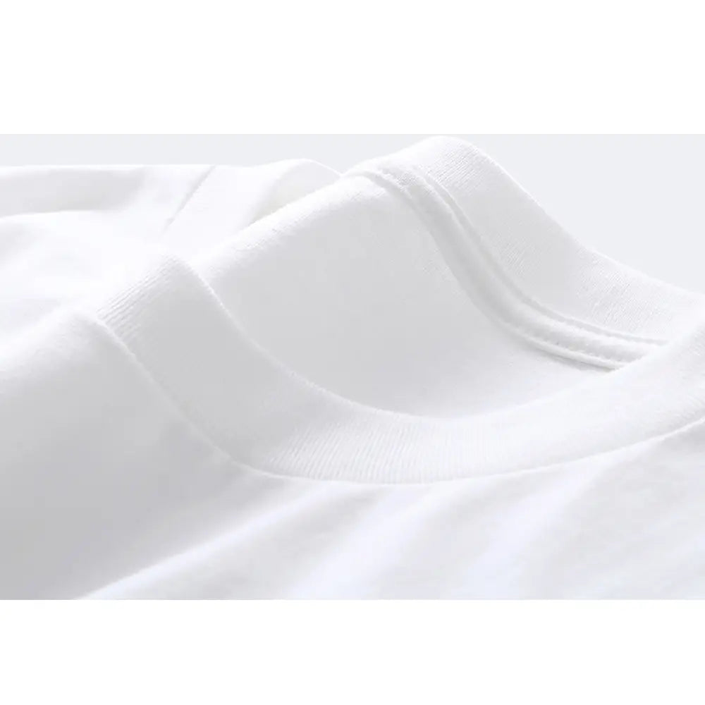 White Stark Industries logo oversized cotton t-shirt with soft smooth texture and neatly stitched neckline.