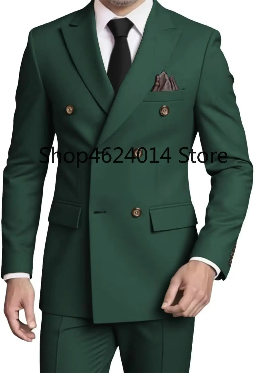 Suits for Men Slim Fit 2 Piece, Mens Double Breasted Suit Tuxedo for Men Wedding Business Prom Formal Suits