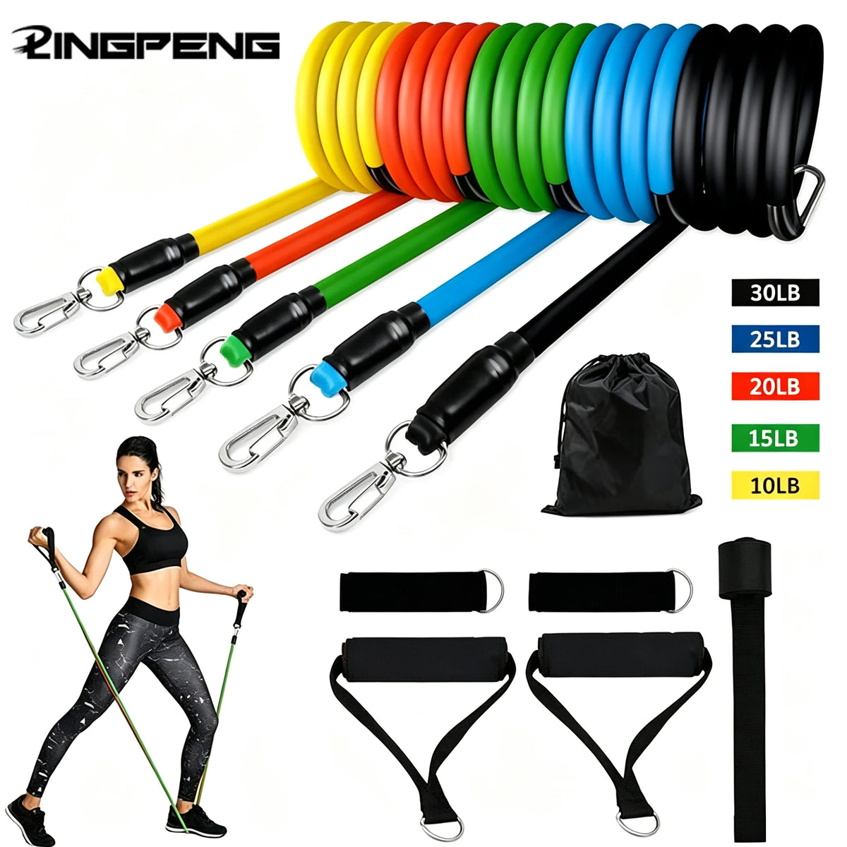 Sport Rubber Band for Fitness Equipment Resistance Bands Elastic Band for Pulling Up Gym Exercise Training Portable Body Sports