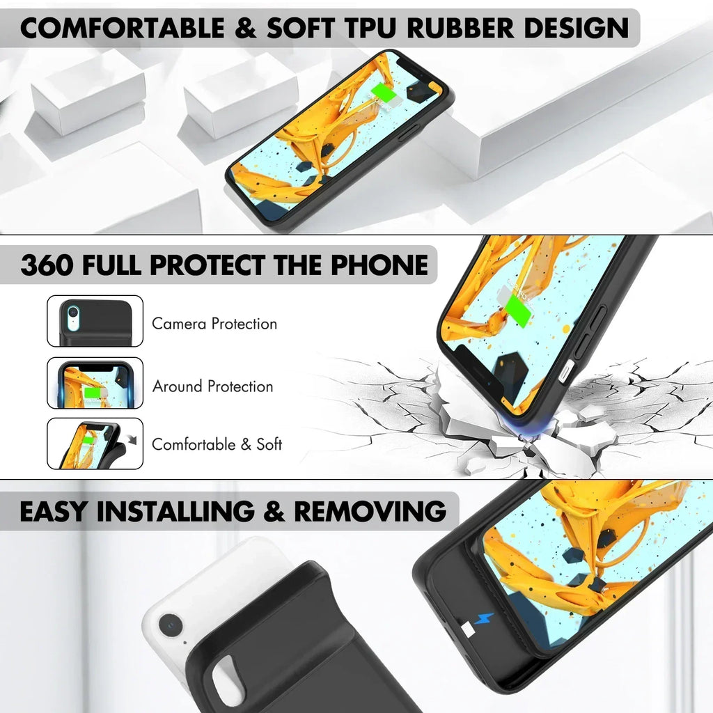 10000Mah Slim XR Phone Cover For Iphone XR Battery Charger Case Power Bank Power Case For Iphone XR Battery Cases