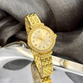 Women Watch Elegant: Oversized Dial Curved Convex Glass Durable Stainless Steel Band Sleek Silver Ladies Watch